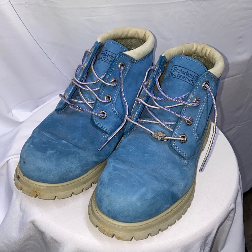 Timberland Size 9.5 Male- Baby Blue Leather